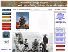 Tablet Screenshot of divingheritage.com